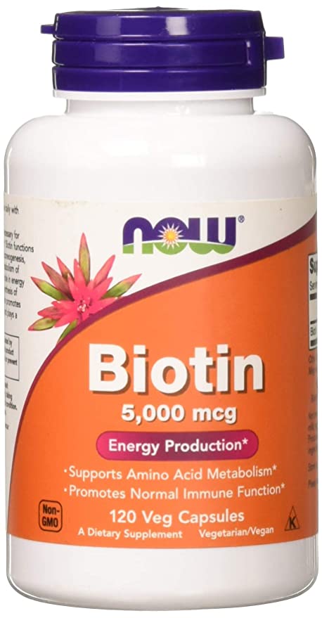  Now Foods Biotin 5 MG Vegetarian Capsules, 120 Count  - 733739004741