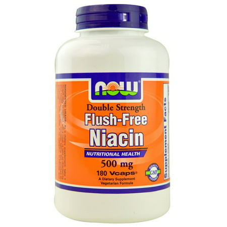 NOW Foods Vegetarian Niacin Nutritional Health Supplement 500mg 180 Ct - 733739005007