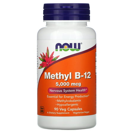 Methyl B-12 5 000 mcg 90 Veg Capsules NOW Foods - 733739005052