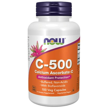 NOW Foods - Vitamin C-500 Calcium Ascorbate - 100 Veg Capsules - 733739006769