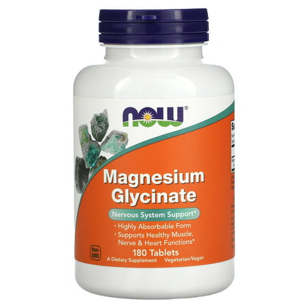 Magnesium Glycinate 180 Tablets NOW Foods - 733739012890