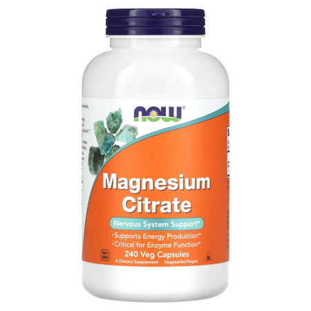 Magnesium Citrate 240 Veg Capsules NOW Foods - 733739012968