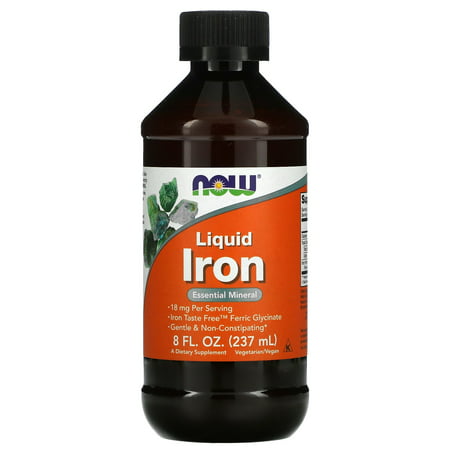 NOW Foods - Iron Liquid 18 mg. - 8 fl. oz. - 733739014474