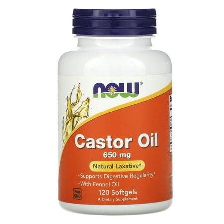 NOW Foods - Castor Oil 650 mg. - 120 Softgels - 733739017239