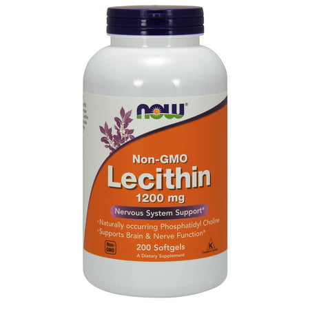 NOW Supplements Lecithin 1200 mg 200 Softgels - 733739022127