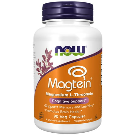 NOW Supplements Magtein™ with patented form of Magnesium (Mg) Cognitive Support* 90 Veg Capsules - 733739023902