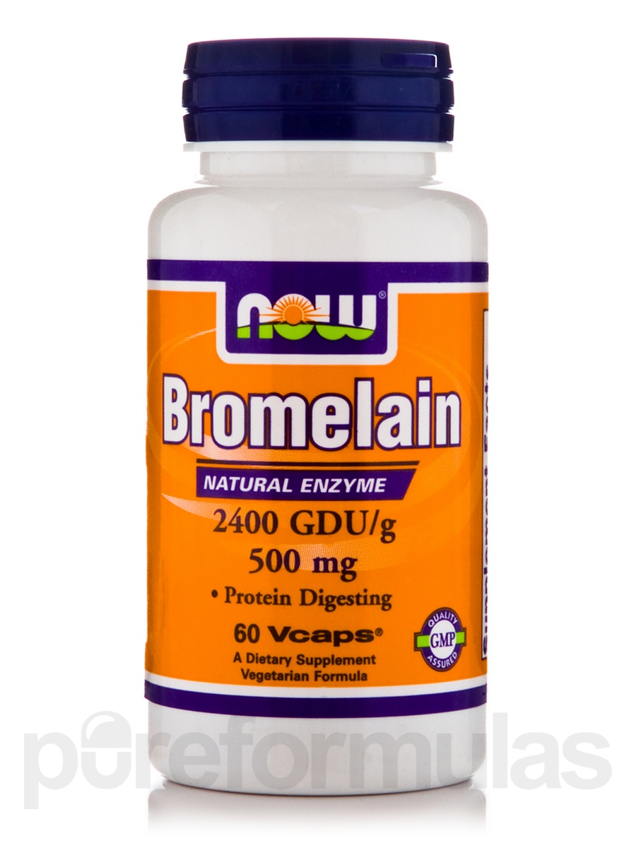 Now Foods Bromelain, 500 mg, 60 Veg Capsules - 733739029430