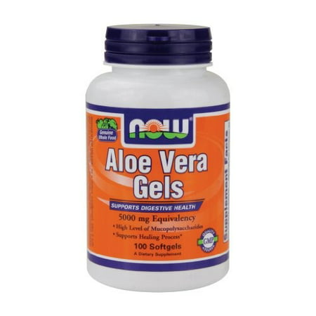 NOW Foods - Aloe Vera Gels 10 000 mg Equivalency - 100 Softgels - 733739030368