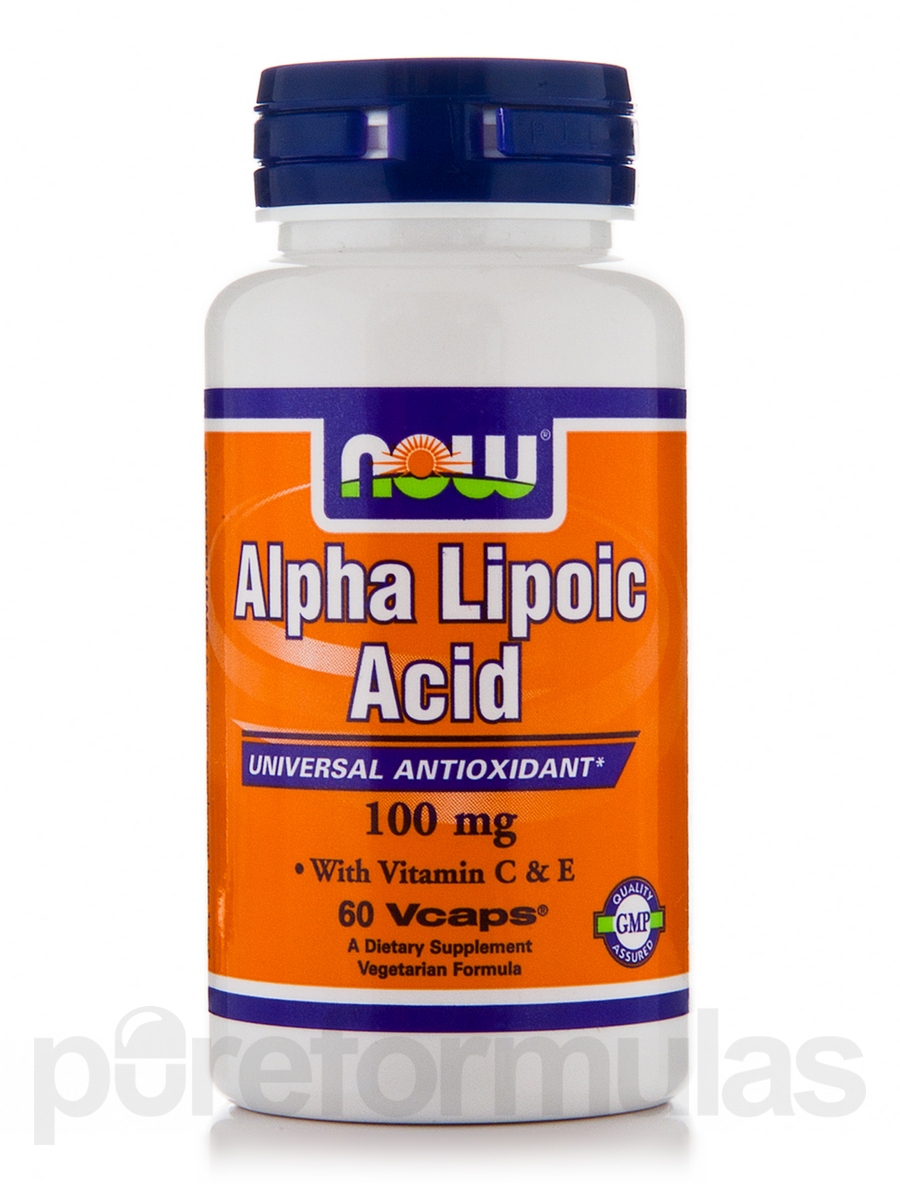 NOW Foods - Alpha Lipoic Acid 100 mg. - 60 Vegetarian Capsules - 733739030405