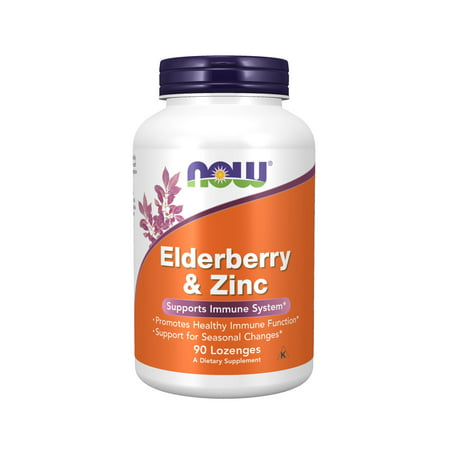 NOW Supplements Elderberry & Zinc 90 Lozenges - 733739032997