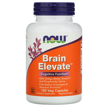 Brain Elevate 120 Veg Capsules NOW Foods - 733739033048