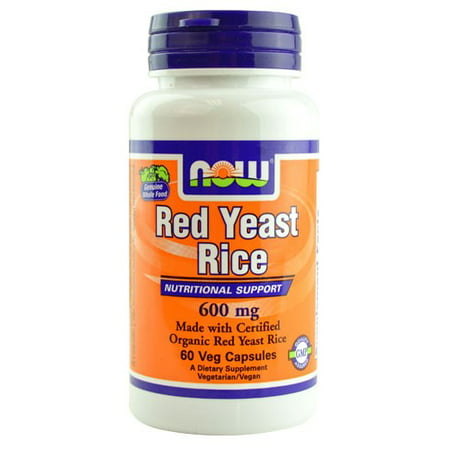 NOW Foods Vegetarian Red Yeast Rice Nutritional Support 600mg 60 Ct - 733739035004
