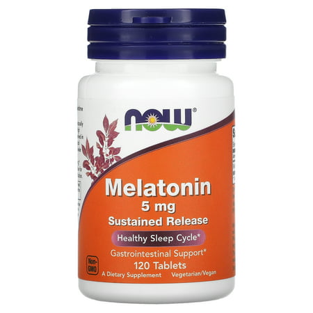 NOW Foods - Melatonin Sustained Release 5 mg. - 120 Tablets - 733739035547