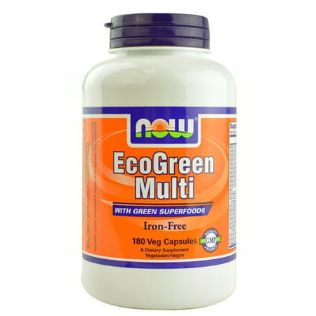 EcoGreen Multi Iron-Free 180 Veg Capsules NOW Foods - 733739037886