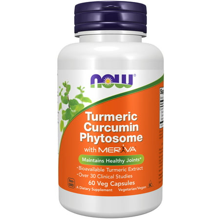 NOW Supplements Curcumin Phytosome Bio-Enhanced Turmeric Extract 60 Veg Capsules - 733739046420