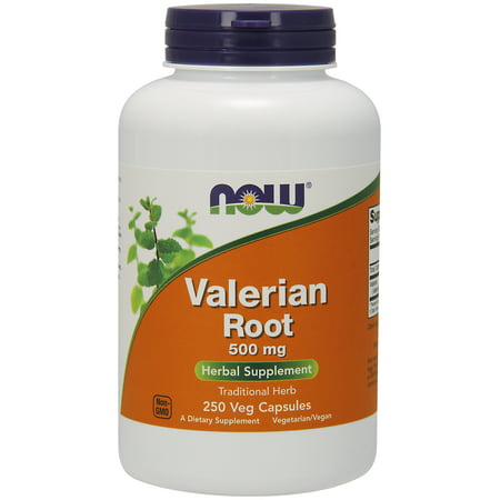NOW Supplements Valerian Root (Valeriana officinalis) 500 mg Herbal Supplement 250 Veg Capsules - 733739047717