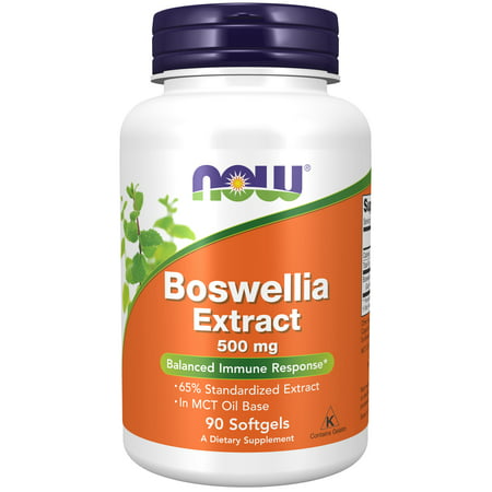NOW Supplements Boswellia Extract 500 mg in MCT Oil Base Balanced Immune Response* 90 Softgels - 733739049360