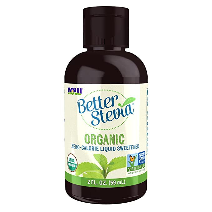  NOW Foods, Certified Organic BetterStevia Liquid, Zero-Calorie Liquid Sweetener, Low Glycemic Impact, Certified Non-GMO, 2-Ounce  - 733739069801