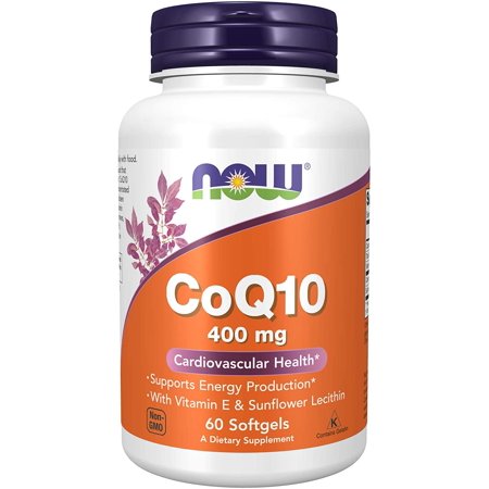 NOW Supplements, CoQ10 400 mg, Pharmaceutical Grade, All-Trans Form produced by Fermentation, 60 Softgels (B0013OSM34) - 733739831989