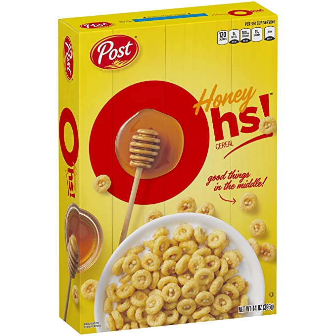  Post Honey Ohs! Breakfast Cereal 14 oz. Box - 734026382757