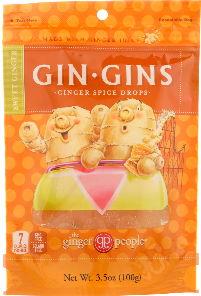 GINGER PEOPLE: Gin Gins Ginger Spice Drops, 3.5 oz - 0734027905085