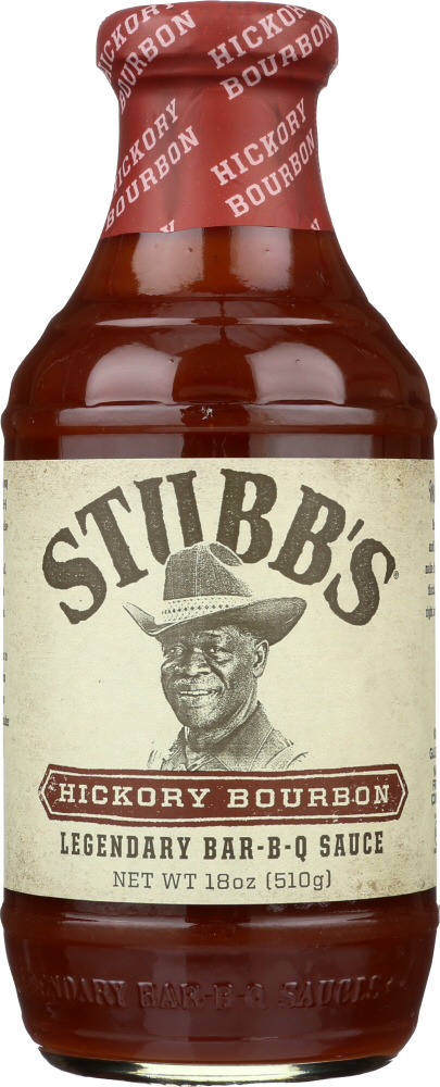 STUBB’S: All-Natural Bar-B-Q Sauce Hickory Bourbon, 18 oz - 0734756000082