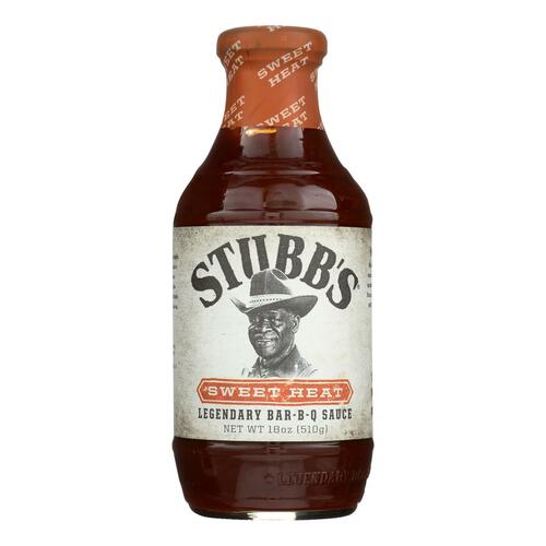 STUBB’S: All-Natural Bar-B-Q Sauce Sweet Heat, 18 Oz - 0734756000099