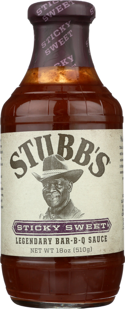 STUBB’S: All-Natural Bar-B-Q Sauce Sticky Sweet, 18 Oz - 0734756000105