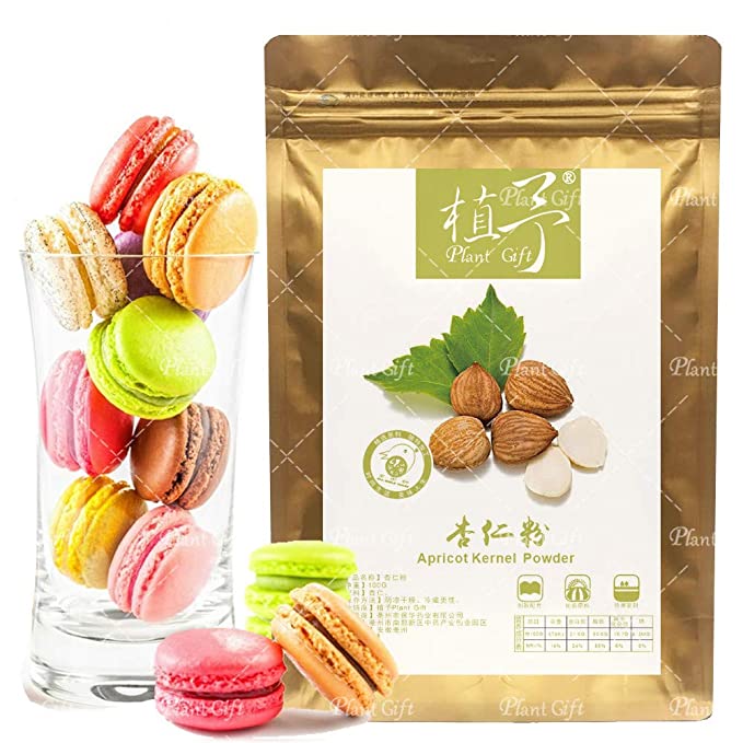 Plant Gift Apricot Kernels Powder, Meal Replacement, Unblanched Almond Flour Organic, 100% Pure Natural Plant Almond Meal, Making Macarons Cookies & Drinks For Breakfast 100G - 735551156325