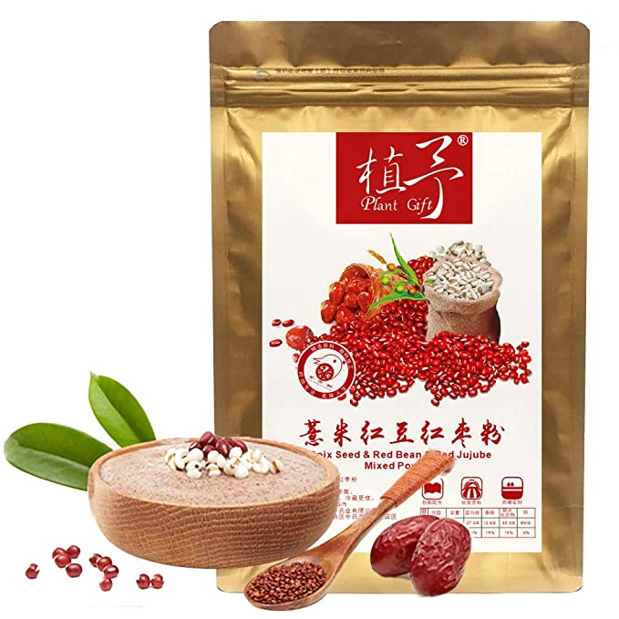 Plant Gift Coix Red Bean Jujube Dates Powder, Meal Replacement Powder, Barley Red Bean Coix Dry Beans Mixed Energy Drink Powder Mix 100G/3.52oz - 735551158268