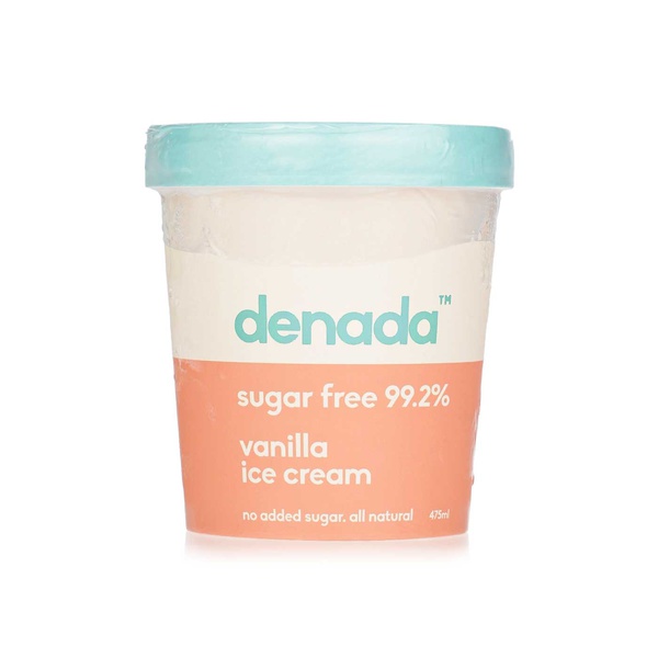 Denada vanilla 99.2% sugar free ice cream 475ml - Waitrose UAE & Partners - 735850070711