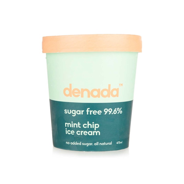 Denada mint chip 99.3% sugar free ice cream 475ml - Waitrose UAE & Partners - 735850070742