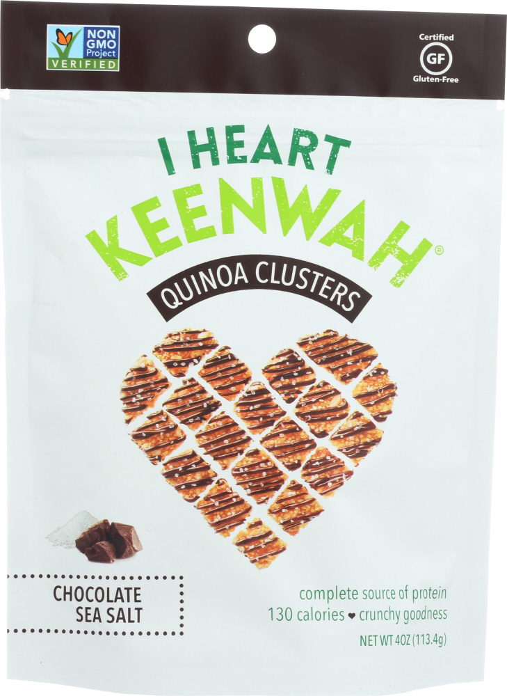 I HEART KEENWAH: All Natural Quinoa Clusters Chocolate Sea Salt, 4 oz - 0736211802446