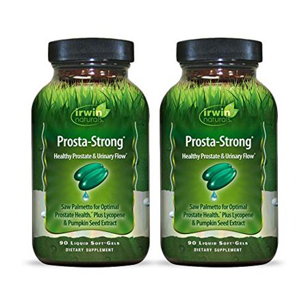 Irwin Naturals Prosta-Strong - Prostate Health Support with Saw Palmetto, Lycopene, Pumpkin Seed & More - 90 Liquid Softgels (Pack of 2) - 736373764781