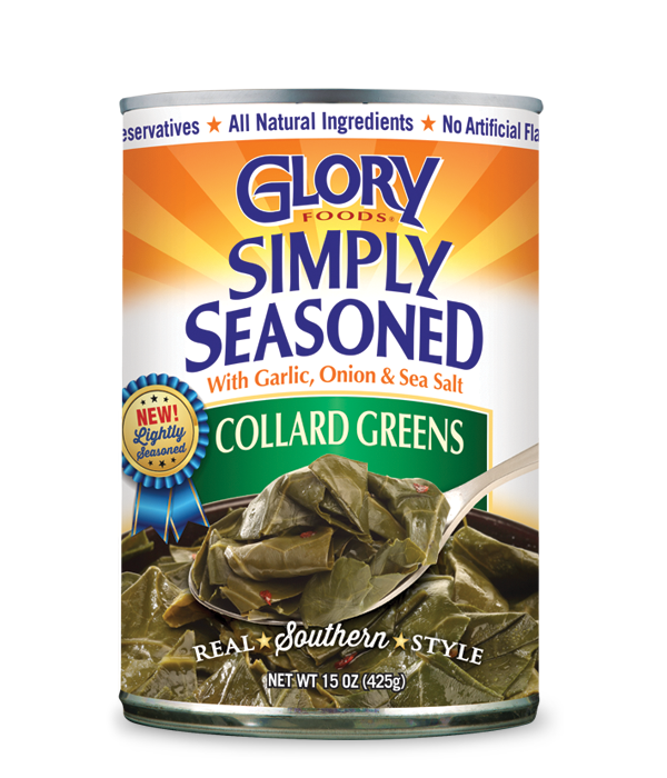 GLORY FOODS: Simply Seasoned Collard Greens, 15 oz - 0736393103430