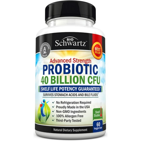 BioSchwartz Advanced Strength Probiotic 40 Billion Cfu 60 Caps - 737212750903