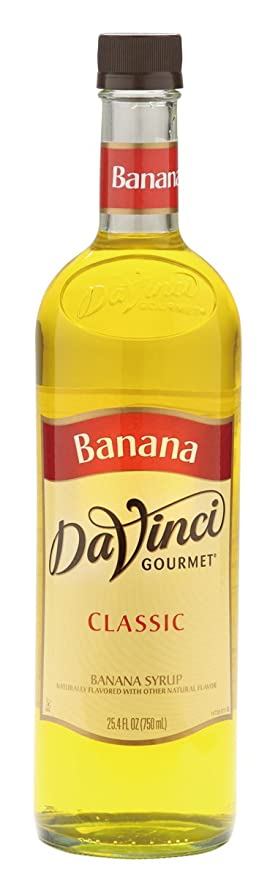 DaVinci Gourmet Classic Banana Syrup, 750 mL Glass Bottle - 737384000158