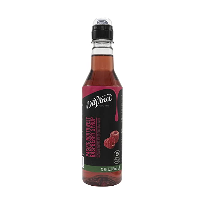  DaVinci Gourmet Origin Pacific Northwest Raspberry Syrup, Pacific Northwest Raspberry, 375mL/12.7 Fluid Ounces  - 737384209681