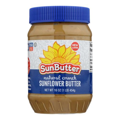 Sunbutter Sunflower Butter - Natural Crunch - Case Of 6 - 16 Oz. - 737539190406