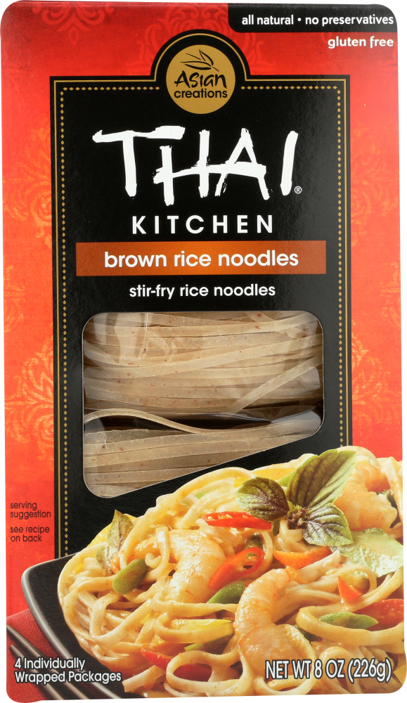 Asian Creations, Thai, Kitchen Brown Rice Noodles - 737628010745