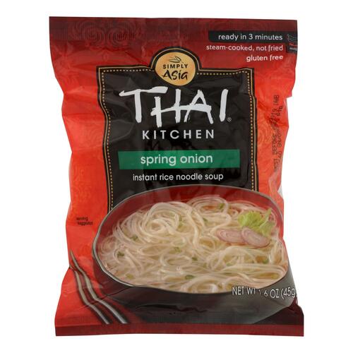 Thai Kitchen Instant Rice Noodle Soup - Spring Onion - Mild - 1.6 Oz - Case Of 6 - 737628046508