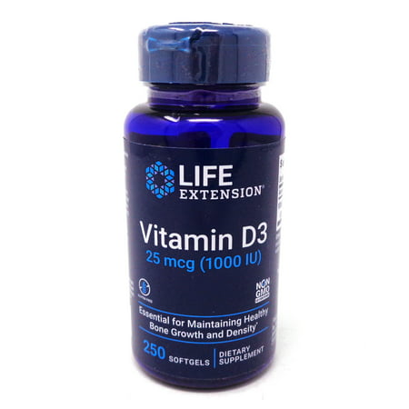 Life Extension - Vitamin D3 1000 IU - 250 Softgels - 737870175124