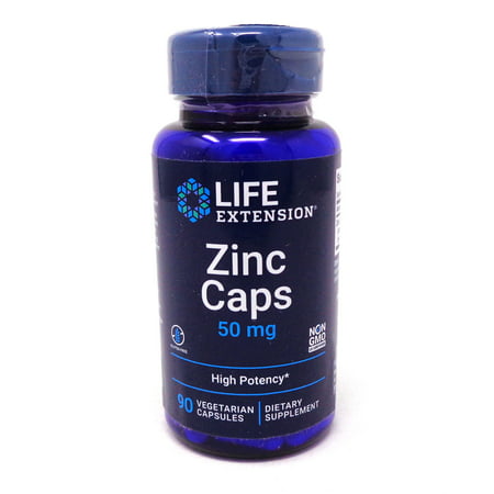 Life Extension Zinc Caps 50 mg 90 Veg Caps - 737870181392