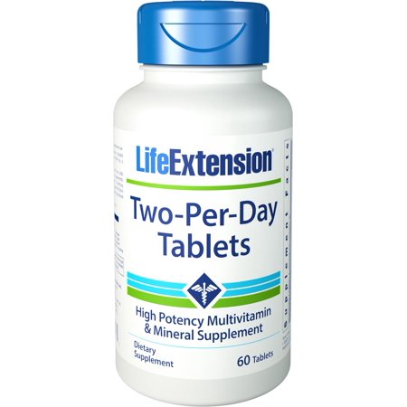 Life Extension Two-Per-Day High Potency Multivitamin & Mineral - 60 Tablets - 737870221661