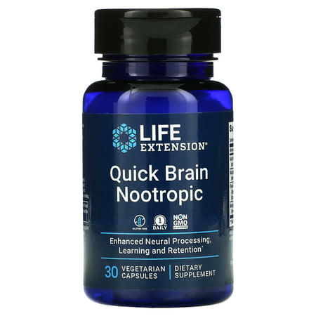Life Extension - Quick Brain Nootropic - 30 Vegetarian Capsules - 737870240631