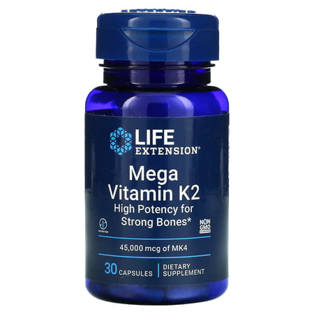 Mega Vitamin K2 30 Capsules Life Extension - 737870241737