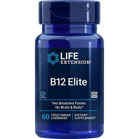 Life Extension B12 ELITE 60 VEGETARIAN LOZENGES - 737870241966