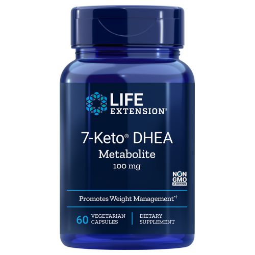 Life Extension 7-Keto DHEA Metabolite 100mg -for Weight Management & Hormone Balance - Dietary Supplement - Non-GMO, Gluten Free, 60 Vegetarian Capsules (B07X3VMPJ5) - 737870247968