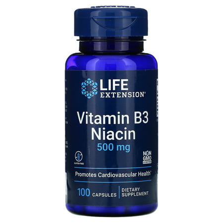 Life Extension Vitamin B3 Niacin 500 mg 100 Caps - 737870372103
