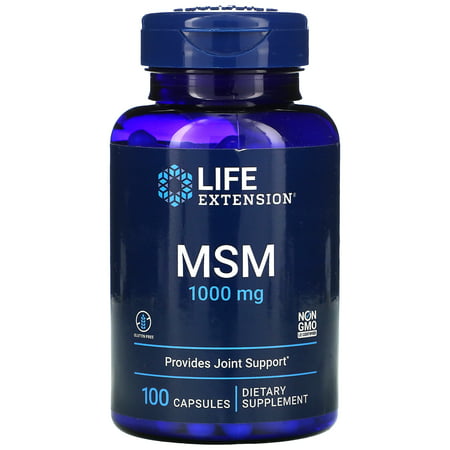 MSM 1 000 mg 100 Capsules Life Extension - 737870451105